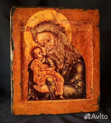 Икона под старину "Святой Симеон Богоприимец" — красивый подарок