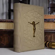 Библия на армянском языке — книга в кожаном переплёте — необычный подарок — фотография 1