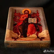 Икона Спасителя "Господь-Вседержитель на троне" — красивый подарок — фотография 5