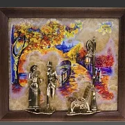 Ключница «Вечерняя прогулка. Мост» с подсветкой и бронзой — красивый подарок — фотография 5