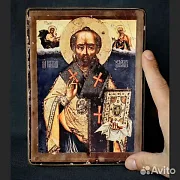 Икона. Св. Николай Чудотворец. Дерев — необычный подарок — фотография 1