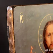На память: Икона деревянная "Господь Вседержитель" — фотография 3