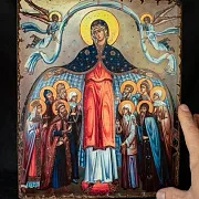 Икона "Покров Пресвятой Богородицы" Старение в подарок — фотография 1