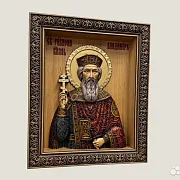 Икона резная из дерева Святой Князь Владимир — красивый подарок — фотография 2