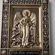 Резная икона Ангел Хранитель — красивый подарок — фотография 1
