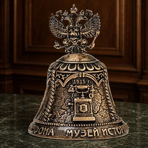 Бронзовый колокольчик «Музей истории телефона» — красивый подарок