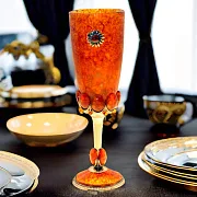 Бокал для вина из камня (янтарь) — оригинальный подарок — фотография 1