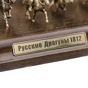 Диорама «Русские драгуны 1812 г.» из бронзы и ясеня, 1:72 — красивый подарок — фотография 3
