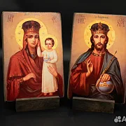 Венчальная пара. Богоматерь и Спас Вседержитель+по — красивый подарок — фотография 3