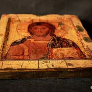 Подарочная икона "Христос Вседержитель" дерево, ручная работа — фотография 3