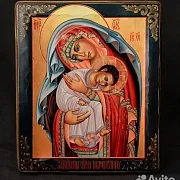 На память: Богоматерь "Защитница сирых и убогих" Икона дерево — фотография 3