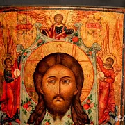 Икона деревянная "Спас Нерукотворный" — оригинальный подарок — фотография 3