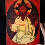 Подарочная икона деревянная "Господь Саваоф" — фотография 1