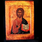 Подарочная икона "Христос Пантократор" дерево, ручная работа — фотография 1