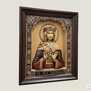Резная икона Святая Людмила Чешская — оригинальный подарок — фотография 2
