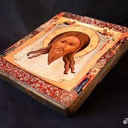 Икона Спас Нерукотворный («Спас Мокрая Брада») — оригинальный подарок — фотография 6