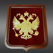 Панно «Герб России» на деревянной основе — необычный подарок — фотография 3
