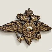 Герб МВД, резной из бука — необычный подарок — фотография 2