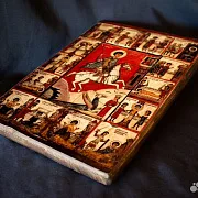 На память: Икона Чудо Георгия о змие (с клеймами) — фотография 7