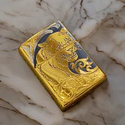 Ручная работа: Зажигалка Zippo с гравировкой "Пантера" №2 — фотография 1