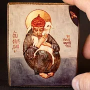 Две дорожных иконки. Серафим и Спиридон — необычный подарок — фотография 3