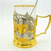 Металлический подстаканник «Защитники Отечества» — оригинальный подарок — фотография 7